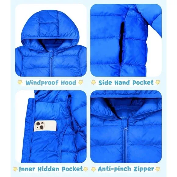 Wantdo Toddler Boy/Girl Winter Jacket with Hood Lightweight Puffer 18 Month NWT - Picture 5 of 16